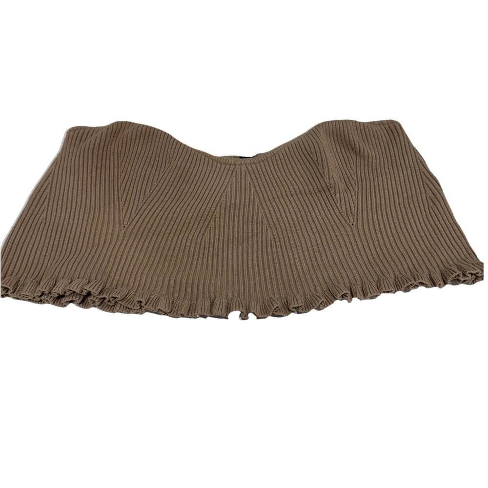 Women’s Majorelle Women's Tan Top Size Large L Croptop - Picture 3 of 9